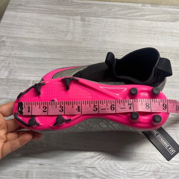 Nike Zoom Mercurial Superfly 9 Silver Pink Girl’s Soccer Cleats Size 5.5Y New - Picture 8 of 10